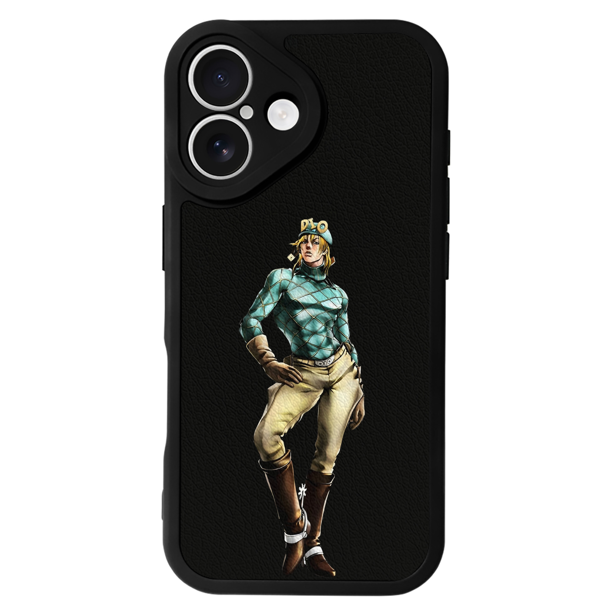 （画像用） ジョジョの奇妙な冒険 ディオ?ブランドー JoJo's Bizarre Adventure Dio Brando 【iPhone 16シリーズ対応】シリコンスマホケース（レザー調） 材質：シリコン
